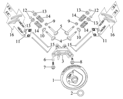 фланцевый болт М6Х16 \ BOLT, FLANGE, M6?16 бензогенератора Elitech БЭС 12000 Е (рис.8) 0101093200-3