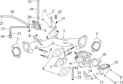 фланцевый болт М6Х120 \ BOLT, FLANGE, M6?120 бензогенератора Elitech БЭС 12000 Е (рис.11) 0101202300