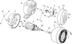 фланцевый болт М10Х185 \ BOLT, FLANGE, M10?185 бензогенератора Elitech БЭС 12000 Е (рис.12) 0101206500
