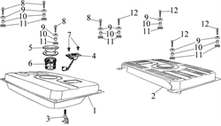 фланцевый болт М6Х25 \ BOLT, FLANGE, M6?25 бензогенератора Elitech БЭС 12000 Е (рис.8) 0101095700-2