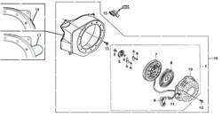 спиральная пружина бензогенератора Elitech БЭС 1800 (рис.8) 0101022700