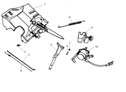 Тяга регулятора бензогенератора Elitech БЭС 2500 Р (рис.3) 171590005T110