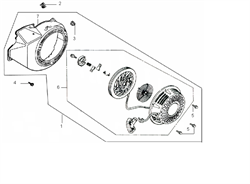 стартер бензогенератора Elitech БЭС 2500 Р (рис.6) 193520005T110