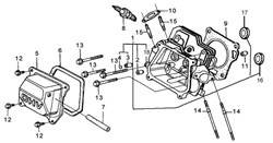 шпилька крепления впускного коллектора 6?96 бензогенератора Elitech БЭС 3000  (рис.14) 0101013400-1