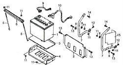 аккумуляторная батарея бензогенератора Elitech БЭС 3000  (рис.1) 0101048000-1