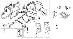 Маркированая панель (стикер) бензогенератора Elitech БЭС 6500   (рис.19) 370320594T56C