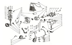 Шайба D8 гроверная безмасляного коаксильного компрессора Elitech КПБ 190 (рис.50) 0701022200
