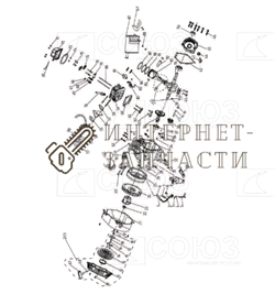 МАХОВИК БЕНЗОГЕНЕРАТОРА СОЮЗ ЭГС-87300Э ЭГС-87300Э-2-25