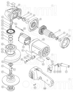 AG9015P-30 щеткодержатель /BRUSH HOLDER/ Sturm! AG9015P-30