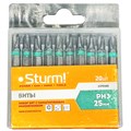 Набор бит PH3х25мм, (20 шт) с магнитным наконечником Sturm 1270103