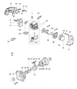 Коленвал триммера Efco 8250 ERGO (рис. 31) 61070069