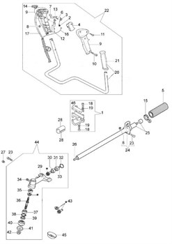 Рукоятка триммера Efco 8250 ERGO (рис. 20) 61072037R