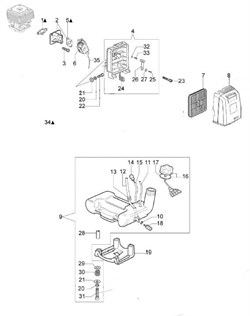 Прокладка теплоизолятора триммера Efco Stark 44 (рис. 1) 61200019AR