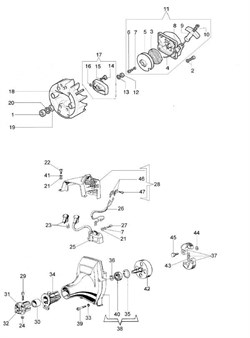 Трещетка стартера триммера Efco 8300 (рис. 17) 072700466