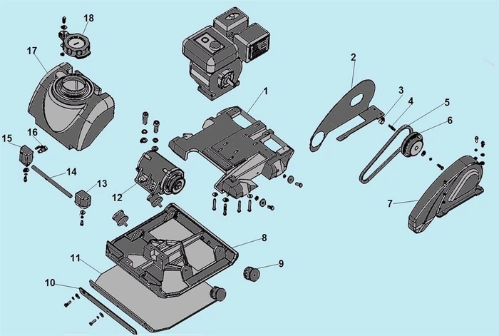 Крышка бака виброплиты Champion PC9750FT (рис.18) PC9750FTCNP15068