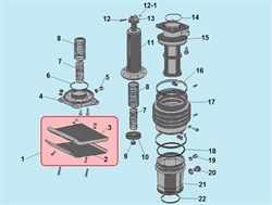 Концевая часть поршня вибротрамбовки Champion TR72 (рис.10) 80K-A46