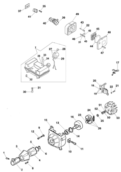 Прокладка карбюратора триммера Efco Stark 40 (рис. 40) 072700077AR-1