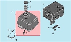 Крышка топливного бака  двигателя Champion G120HK (рис.7) G120HKDA02P022 - фото 104189