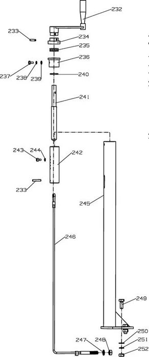 кабель затирочной машины Conmec CRT836 (рис.246) CRT836T83607006