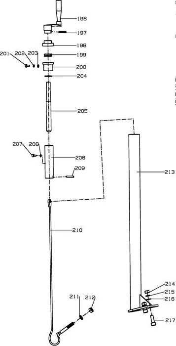 кабель затирочной машины Conmec CRT830 (рис.210) T83607006CRT830