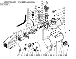 Ротор двигателя компрессора ELITECH КПМ 200/24 (рис.37) - фото 11504