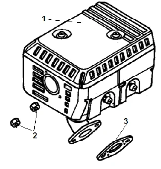 Глушитель культиватора Champion BC 5511 (рис. 8) 1805707990001