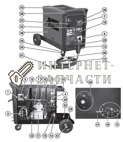Двигатель Вентилятора сварочного полуавтомат Telwin TELMIG 170/1 TURBO 152080 - фото 150916