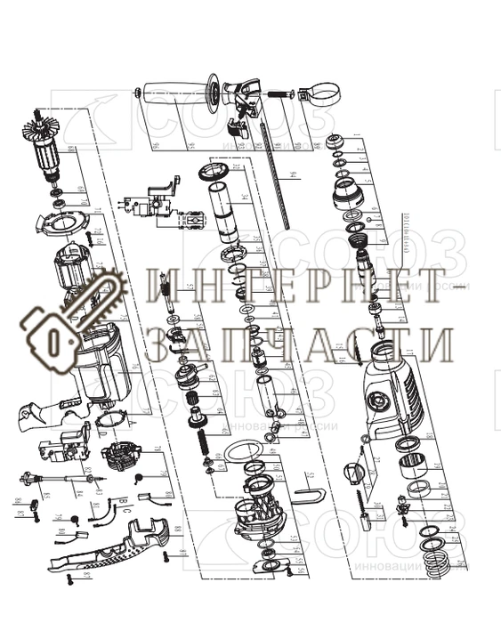 Сальник 30х41х7 (совм. Bosch gbh 2-26 dre) перфоратора Союз ПЕС-2510 №18 ПЕС-2510-18