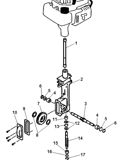 Корпус редуктора культиватора Echo TC 210 (рис. 2) 60541012350
