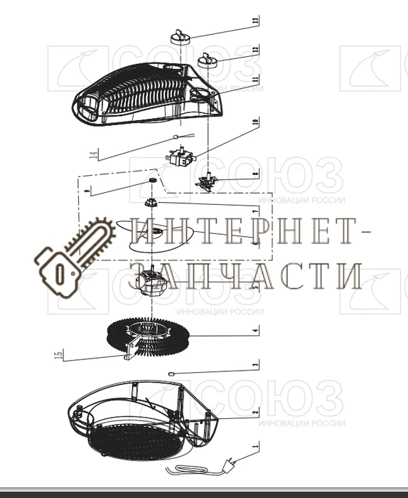 Мотор тепловентилятора Союз ТВС-2000-5 ТВС-2000-5