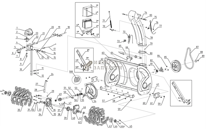 Трос хода снегоуборщика RedVerg RD-27013E-223 6649898_RD