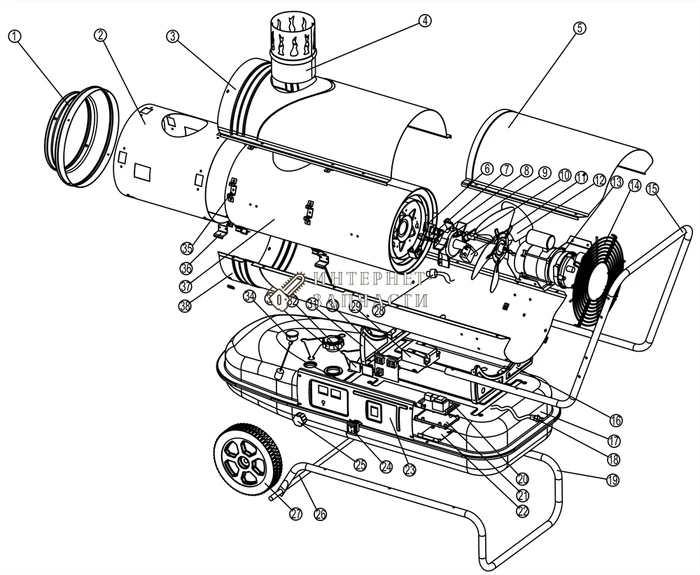 Плата управления дизельной тепловой пушки RedVerg RD-DHI20W-20 6646981_RD
