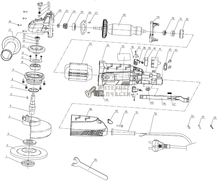 Шпонка болгарки Redverg RD-AG130-125ES-5 6649043_RD