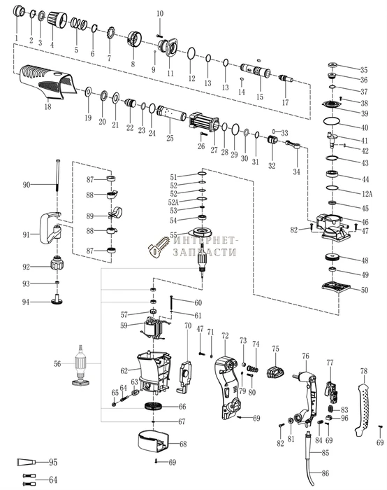 Цилиндр отбойного молотка Redverg RD-DH1350-27 6650996_RD