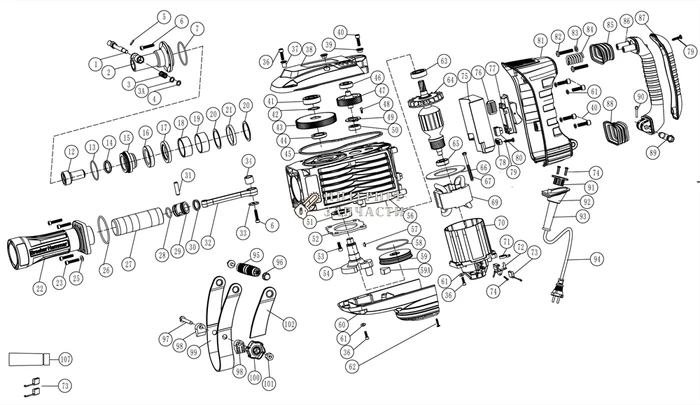 Пружина отбойного молотка Redverg RD-DH1850-71 6651090_RD