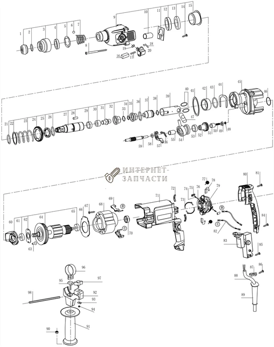 Переключатель режимов перфоратора Redverg RD-RH850-20 6646859_RD