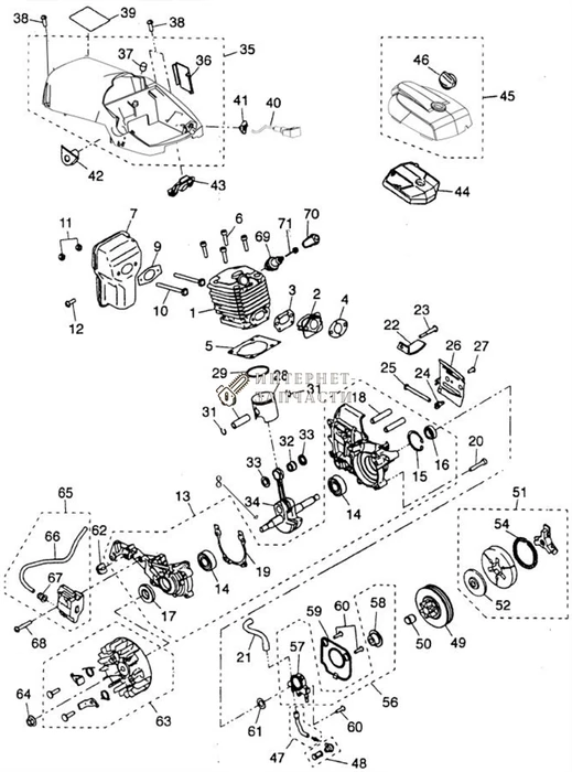 Бак топливный бензопилы Redverg RD-GC38-14-2-3 6644549_RD