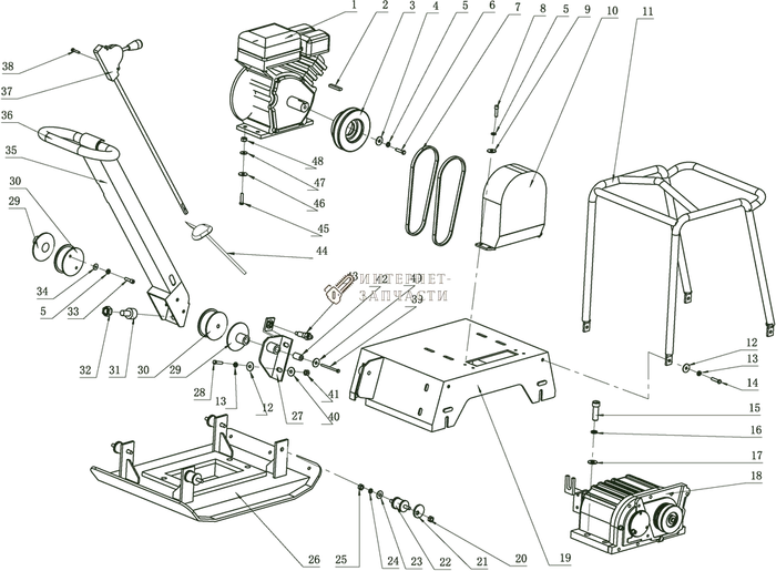 Подшипник 61904 виброплиты Redverg RD-C160-2-9 6647048_RD
