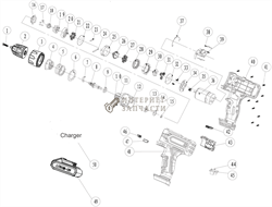 Клавиша переключателя шуруповёрта Redverg RD-SD10L/2Y-37-39 6651330_RD - фото 166622