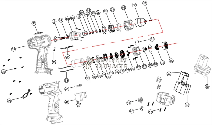 Зарядное устройство шуруповёрта Redverg RD-SD12N/2T-000 6645447_RD