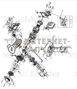 Картер двигателя правый генератора BauMaster PG-8709X-2 - фото 167726