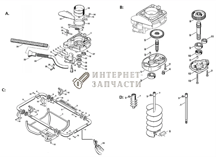Подшипник 6002 мотобура Redverg RD-EA630B-A17 6651895_RD