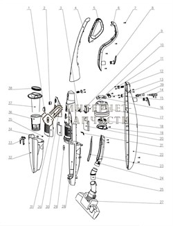 Двигатель пылесоса Galaxy GL6254 - фото 168596