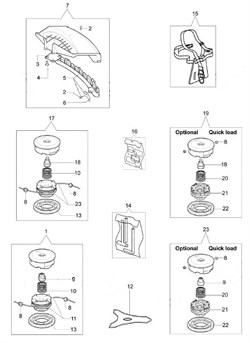 Подвеска триммера Efco Stark 44 (рис. 15) 61200106R - фото 18226