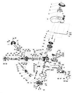 Глушитель двигателя 3,5 л.с. бензиновой газонокосилки Энкор ГКБ 3,5/40 (рис.35) - фото 18859