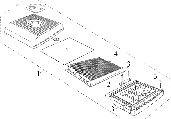 фильтрующий элемент \ ELEMENT ASSY.,AIR CLEANER бензогенератора Elitech БЭС 12000 Е (рис.4) 0101204900