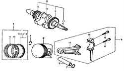 шатун бензогенератора Elitech БЭС 3000  (рис.15) 0101018900-1