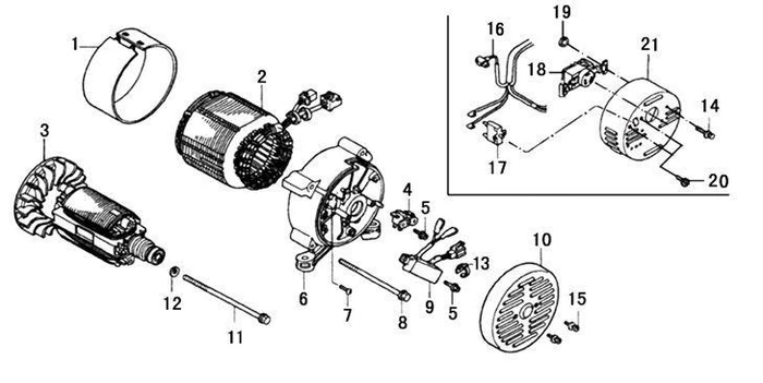 шайба плоская бензогенератора Elitech БЭС 3000  (рис.12) 0101042000-1