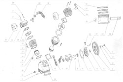 Прокладка клапанной плиты компрессорной головки Elitech ТС 2090 (рис.22) 0702034600