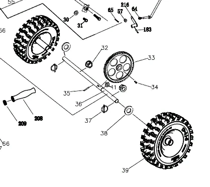 ВТУЛКА СНЕГОУБОРЩИКА REDVERG RD551Q (рис.32) 542219